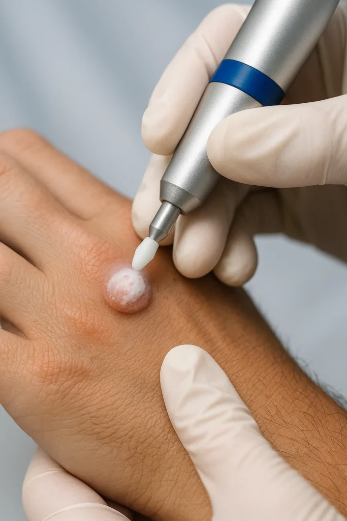 example of wart removal North Acton using cryopen