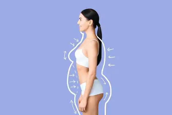 image of woman experiencing fat reduction treatment North Acton
