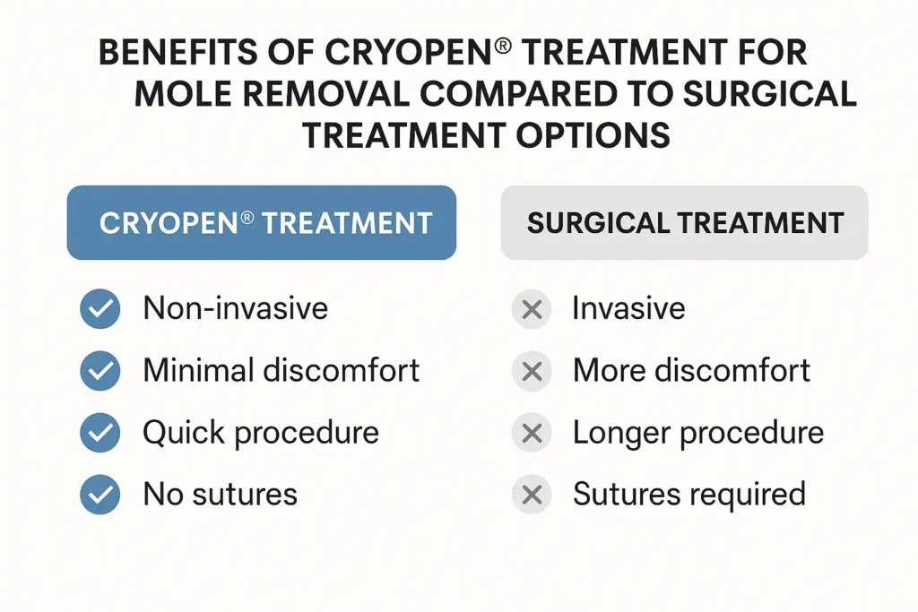 Benefits of facial mole removal North Acton - call our team today to book a consultation