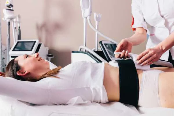 woman having body sculpting to help improve her body image and her mental health North Acton