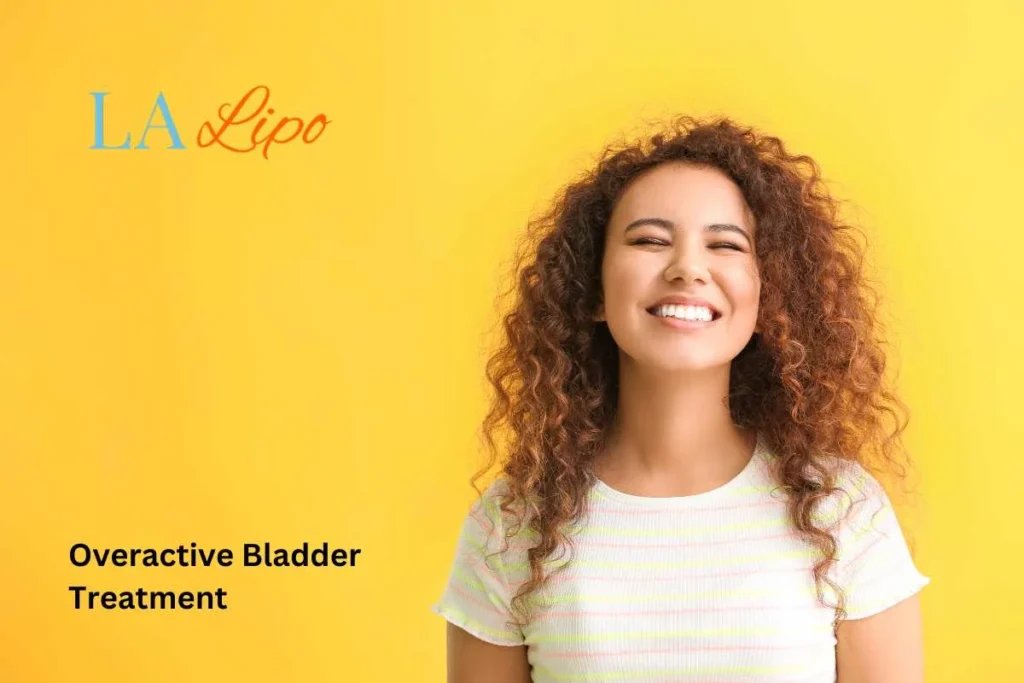 woman smiling about overactive bladder treatment North Acton solutions